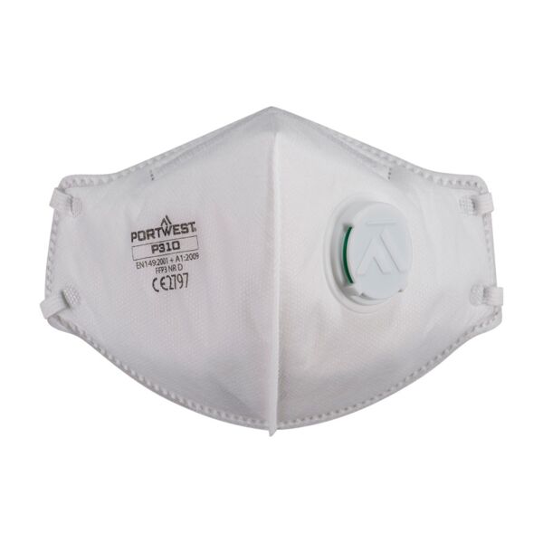 P310 - FFP3 Valved Dolomite Fold Flat Respirator (Pk3) White Thumbnail